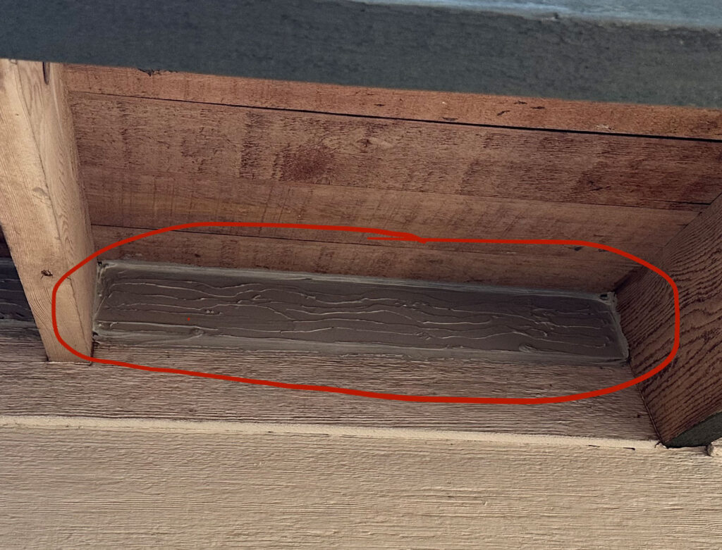 Gap closed with metal textured painted