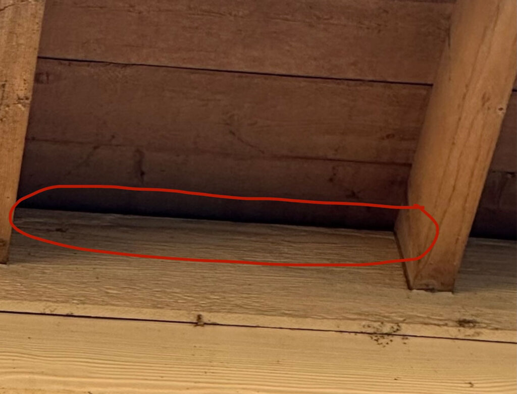 Gap prior to closing with metal