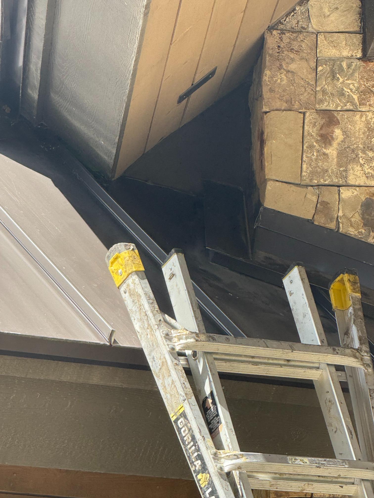 Metal Fabrication After Gable Gap Seal Painted